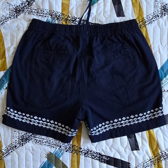 Simons Djab Embroidered cotton-linen shorts - Picture 2 of 2